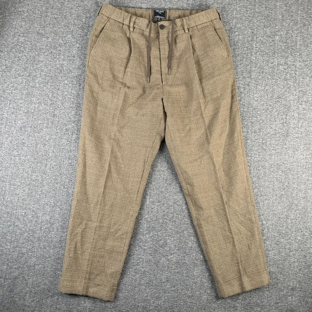 Todd Snyder Linen Pants Men Medium Brown Pull On Old Money Luxury Coastal Beach